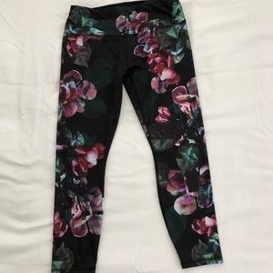 Floral print workout leggings